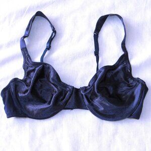 Vtg 90s Vanity Fair Second Skin Shiny Satin Underwire Bra Purple sz 34B #75-142